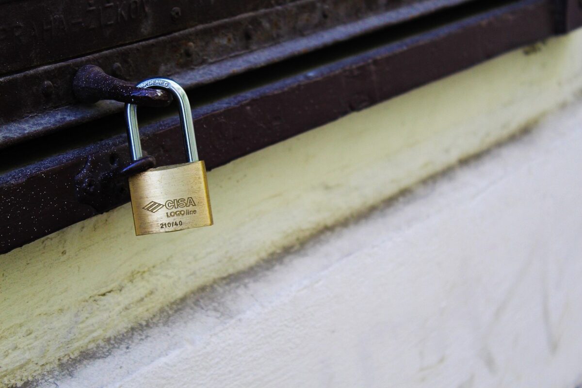 A bicycle lock being lubricated